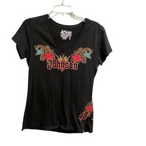Jimmie Johnson Womens Tee Size Large Chase Authentics Nascar Grunge Y2K Shirt